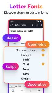 اسکرین شات 4 برنامه Letter Fonts - Stylish Text