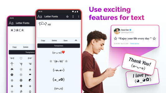 اسکرین شات 2 برنامه Letter Fonts - Stylish Text