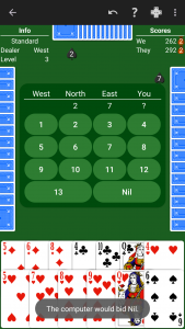 اسکرین شات بازی Spades - Expert AI 1