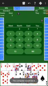 اسکرین شات بازی Spades - Expert AI 1