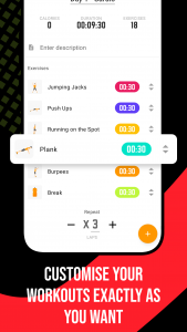 اسکرین شات برنامه Exercise Timer 3