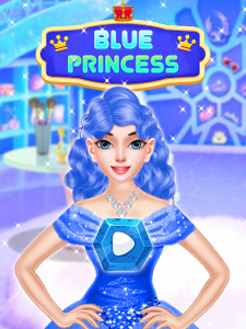 اسکرین شات بازی Blue Princess - Makeover Games : Makeup Dress Up 1