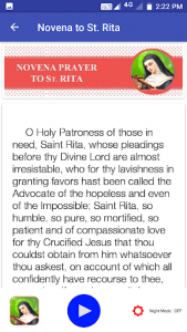 اسکرین شات برنامه St Rita Novena Prayers 3