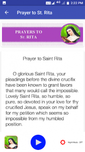 اسکرین شات برنامه St Rita Novena Prayers 5