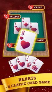 اسکرین شات 1 بازی Hearts: Classic Card Game Fun