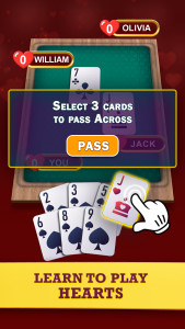 اسکرین شات 2 بازی Hearts: Classic Card Game Fun