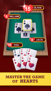 اسکرین شات 3 بازی Hearts: Classic Card Game Fun