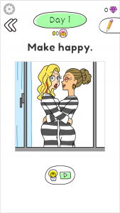 اسکرین شات بازی Draw Happy Prisoner-Free draw puzzle to help woman 1