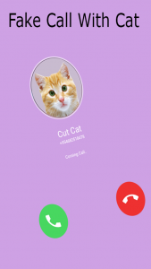اسکرین شات برنامه Cute Cat Prank Call - Fake Cal 3