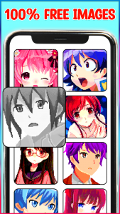 اسکرین شات 4 برنامه Anime Manga Pixel Art Coloring