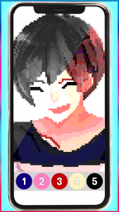 اسکرین شات 5 برنامه Anime Manga Pixel Art Coloring
