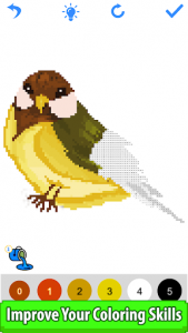 اسکرین شات برنامه Birds Color by Number: Pixel Art, Sandbox Coloring 4