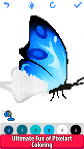 اسکرین شات برنامه Butterfly Color by Number - Pixel Art Sandbox Draw 7