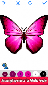 اسکرین شات برنامه Butterfly Color by Number - Pixel Art Sandbox Draw 4