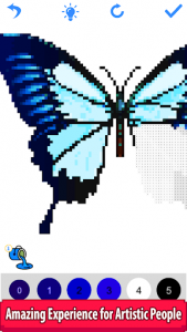 اسکرین شات برنامه Butterfly Color by Number - Pixel Art Sandbox Draw 5