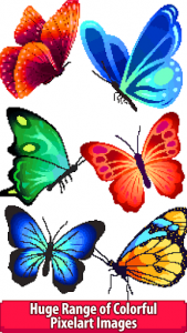 اسکرین شات برنامه Butterfly Color by Number - Pixel Art Sandbox Draw 2