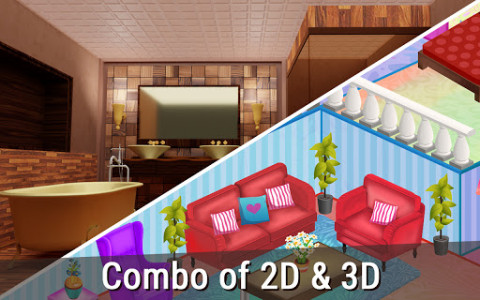 اسکرین شات برنامه Design My Home 3D - House Flipper, Color by Number 3