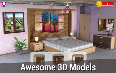 اسکرین شات برنامه Design My Home 3D - House Flipper, Color by Number 2