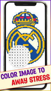 اسکرین شات 6 برنامه Football Pixel Art Coloring