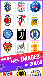 اسکرین شات 5 برنامه Football Pixel Art Coloring