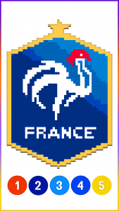 اسکرین شات 2 برنامه Football Pixel Art Coloring