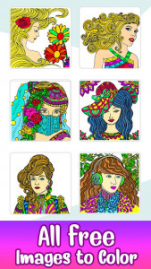 اسکرین شات برنامه Girls Paint by Number: Fashion Color, Crayon Pages 1