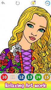 اسکرین شات برنامه Girls Paint by Number: Fashion Color, Crayon Pages 4
