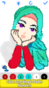 اسکرین شات برنامه Girls Color by Number - Pixel Art,Sandbox Coloring 4