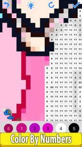 اسکرین شات برنامه Girls Color by Number - Pixel Art,Sandbox Coloring 3