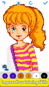 اسکرین شات برنامه Girls Color by Number - Pixel Art,Sandbox Coloring 6
