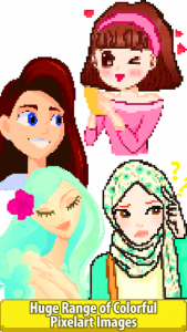 اسکرین شات برنامه Girls Color by Number - Pixel Art,Sandbox Coloring 2