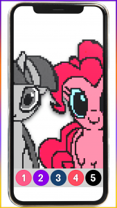 اسکرین شات برنامه Pony Pixel Art Coloring Book 6