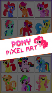 اسکرین شات برنامه Pony Pixel Art Coloring Book 8