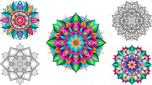 اسکرین شات 4 برنامه Mandala Color by Number Book