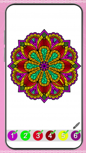 اسکرین شات برنامه Mandala Color by Number Book 4