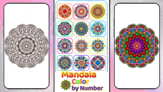 اسکرین شات برنامه Mandala Color by Number Book 5