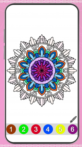اسکرین شات برنامه Mandala Color by Number Book 6