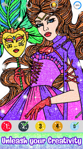اسکرین شات برنامه Princess Glitter Color by No. 6