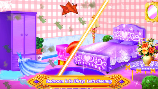 اسکرین شات 1 بازی Princess Room Cleanup Washer