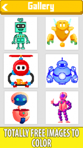 اسکرین شات برنامه Robots Color by Number: Pixel Art,Draw Pixel Paint 1