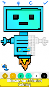 اسکرین شات برنامه Robots Color by Number: Pixel Art,Draw Pixel Paint 4