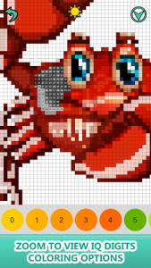 اسکرین شات برنامه Sea Animals Color by Number - Pixel Art Coloring 2