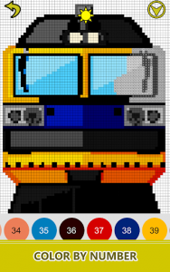 اسکرین شات برنامه Trains Pixel Art: Color by Number,Sandbox Coloring 6