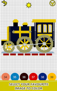 اسکرین شات برنامه Trains Pixel Art: Color by Number,Sandbox Coloring 3