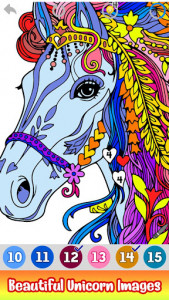اسکرین شات برنامه Unicorn Paint by Number - Fantasy Glitter Coloring 6