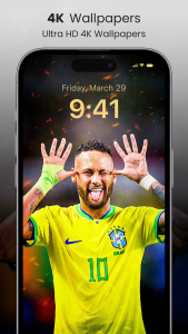 اسکرین شات 2 برنامه Neymar Wallpaper HD 4K Fondos