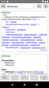 اسکرین شات برنامه Fora Dictionary 2