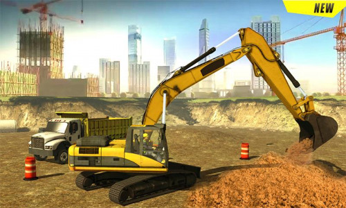 اسکرین شات برنامه Excavator Construction Crane - Road Machine 2019 1