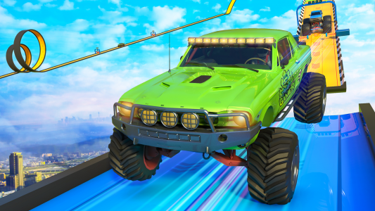 اسکرین شات برنامه Monster Truck Stunts Car Games 4