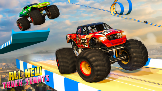 اسکرین شات برنامه Monster Truck Stunts Car Games 1